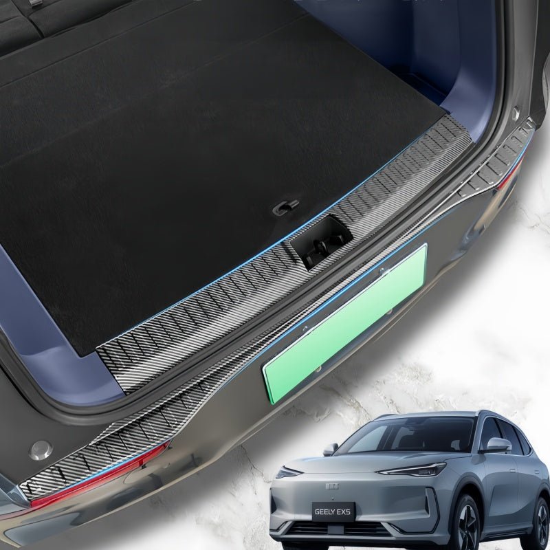 Carbon Fiber Style Trunk Sill Scuff Plate for Geely EX5 - NICE EVS