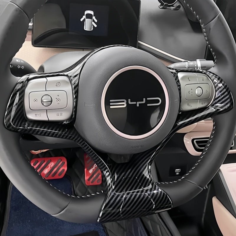 Carbon Fiber Texture Steering Wheel Cover for BYD ATTO 1 - NICE EVS