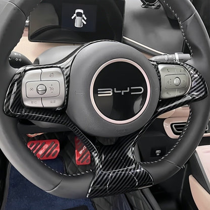 Carbon Fiber Texture Steering Wheel Cover for BYD ATTO 1 - NICE EVS