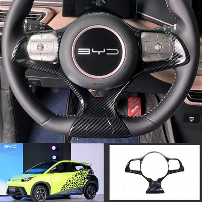 Carbon Fiber Texture Steering Wheel Cover for BYD ATTO 1 - NICE EVS