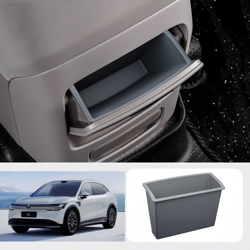 Central Armrest Storage Box Silicone Organizer for Zeekr 7X - NICE EVS