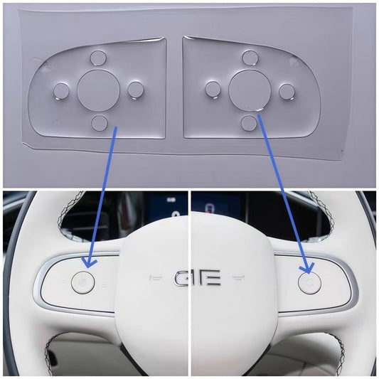 Clear Epoxy Button Protectors for Geely E2/EX2 - NICE EVS