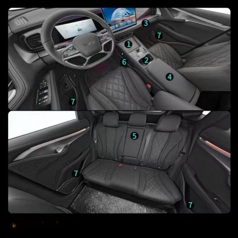 Door Storage Box & Water Cup Tank Mats for BYD Sealion 7 - NICE EVS