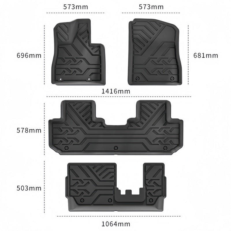 Floor Mats & Trunk Liner Mats for BYD ATTO 8 / Sealion 8 - NICE EVS