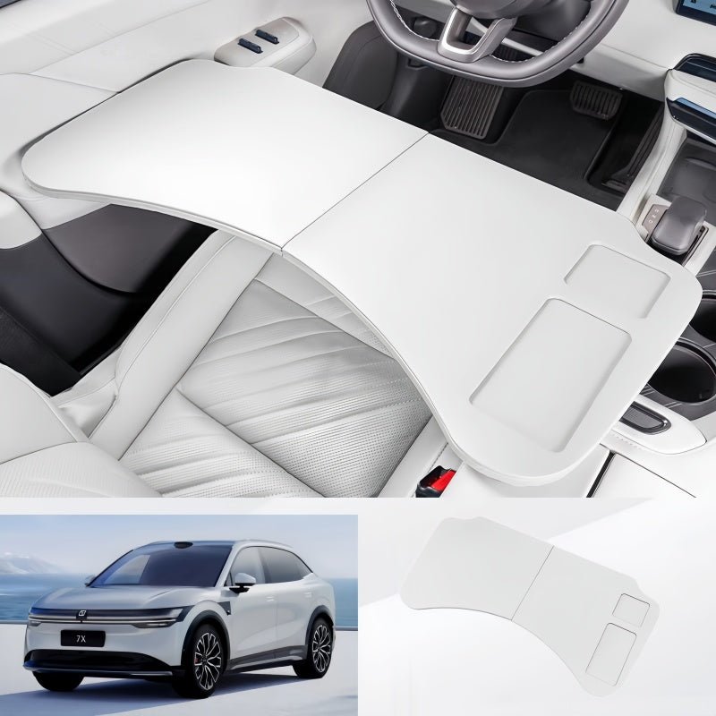 Car Rear Desk Foldable Leather Car Desk for Zeekr | Front & Rear Seat Office Tray ...