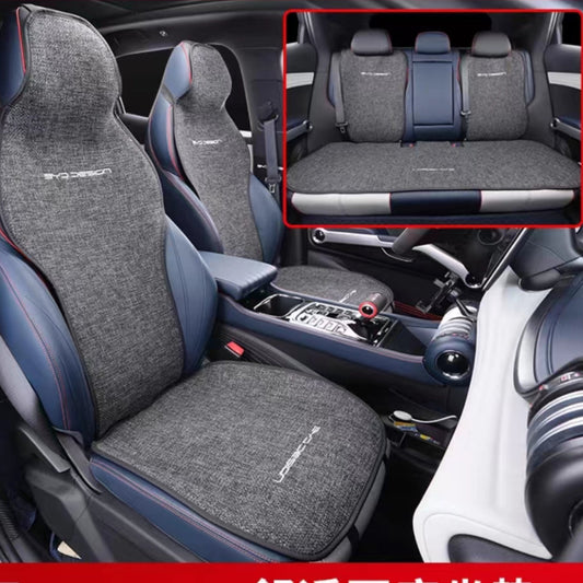 For BYD Atto 3,Dolphin Breathable Linen Car Seat Cushion Protect Mat - NICE EVS
