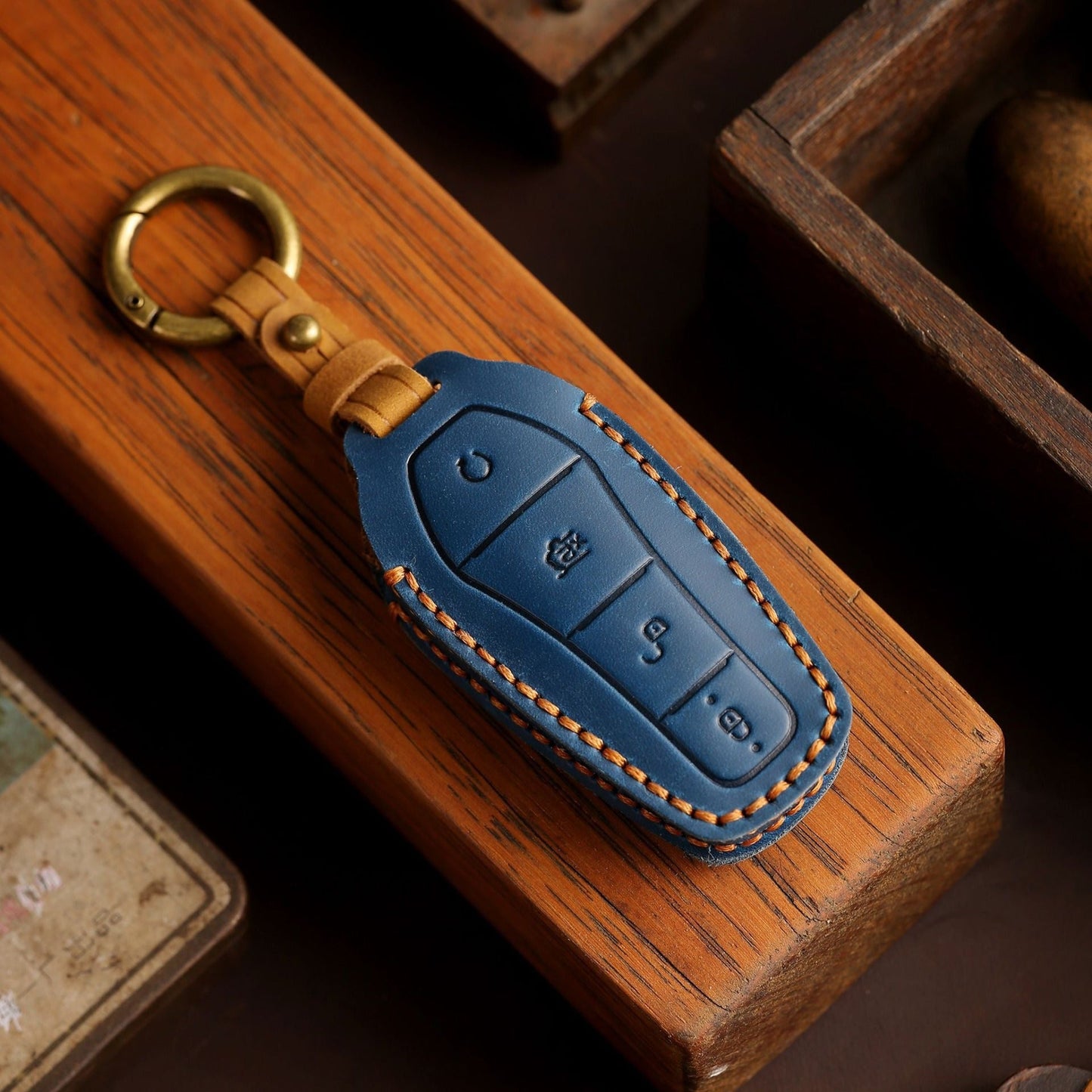 For BYD Key Premium Leather Case - NICE EVS