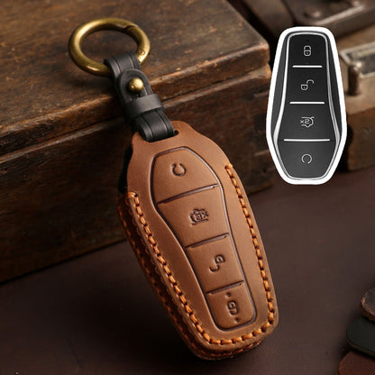 For BYD Key Premium Leather Case - NICE EVS