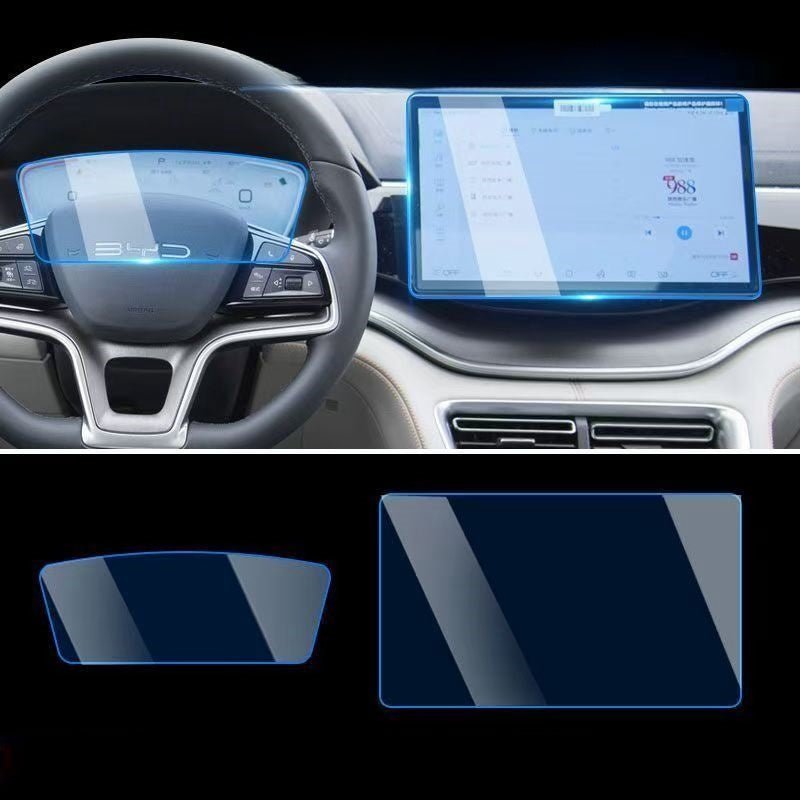 For BYD Navigation Screen Dashboard Screen Tempered Glass Film （4 Pcs) - NICE EVS