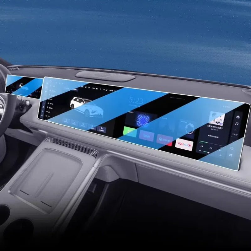 For XPENG G9 Dashboard,Navigation Screen Transparent PET Protective (Two pieces) - NICE EVS