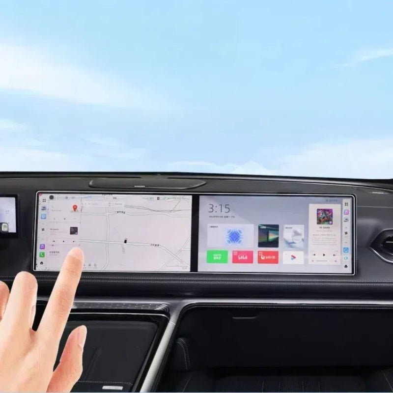 For XPENG G9 Dashboard,Navigation Screen Transparent PET Protective (Two pieces) - NICE EVS