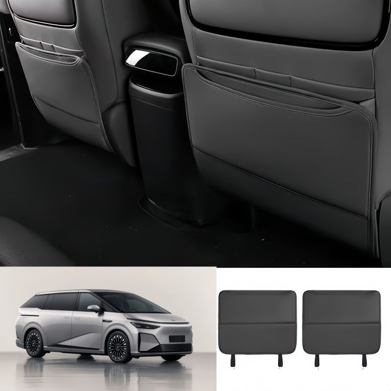 Front & 2nd Row Seat Back Anti-Kick Mats for 2024-2026 XPENG X9 - NICE EVS