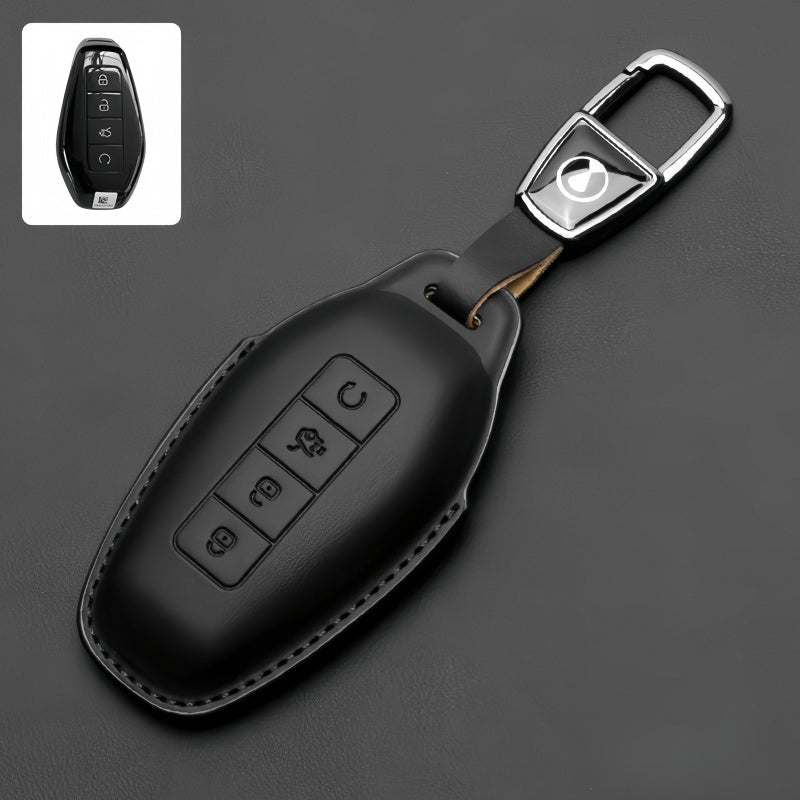 Full Wrap Leather Key Fob Case for Denza B5/B8 - NICE EVS