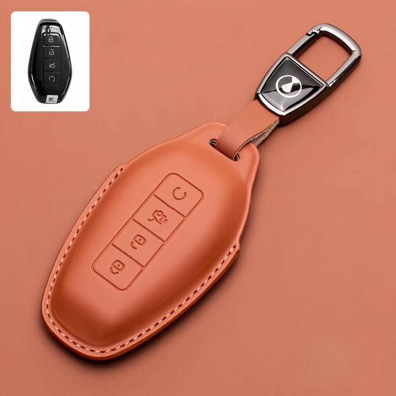Full Wrap Leather Key Fob Case for Denza B5/B8 - NICE EVS