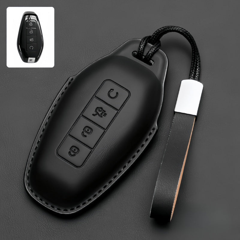 Full Wrap Leather Key Fob Case for Denza B5/B8 - NICE EVS