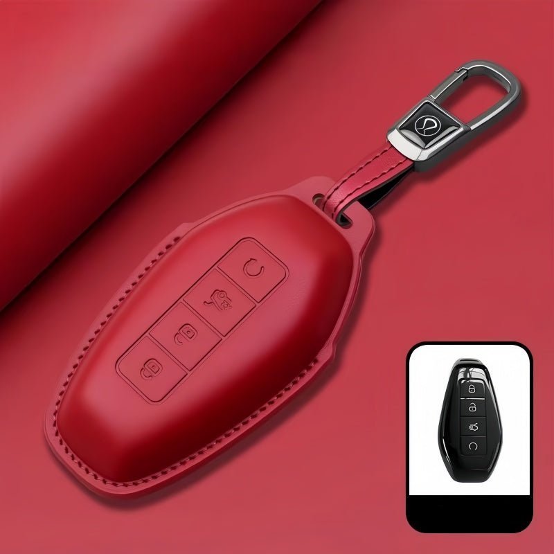 Full Wrap Leather Key Fob Case for Denza B5/B8 - NICE EVS