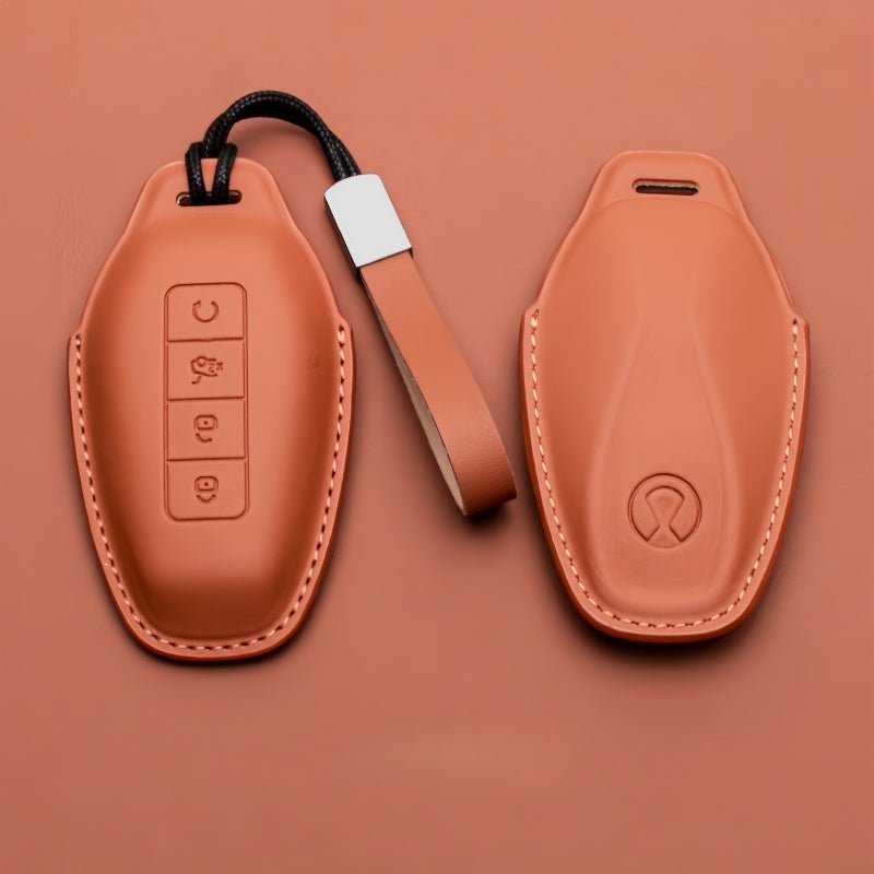 Full Wrap Leather Key Fob Case for Denza B5/B8 - NICE EVS