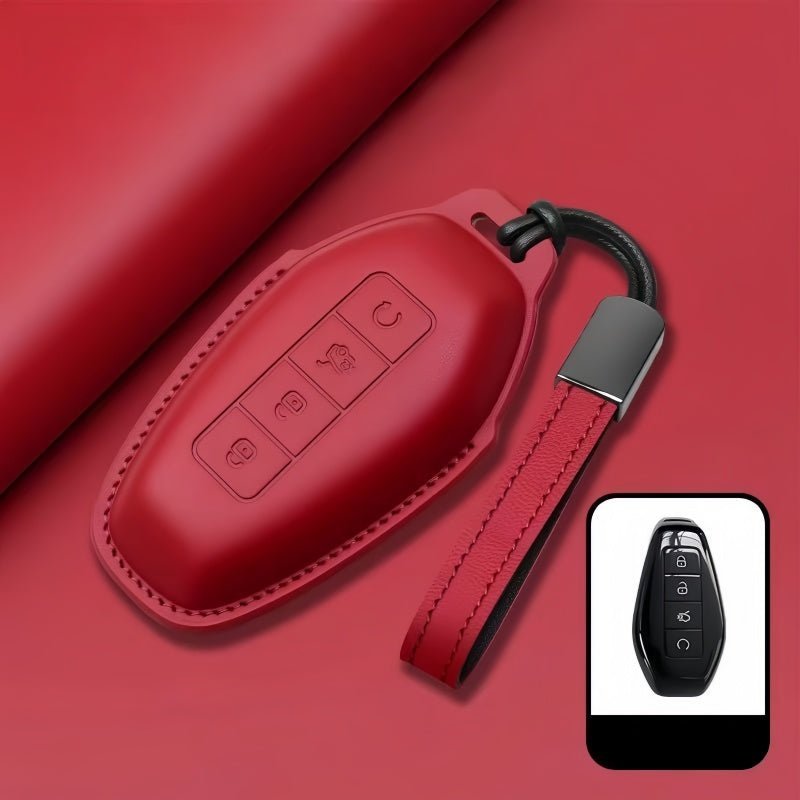 Full Wrap Leather Key Fob Case for Denza B5/B8 - NICE EVS
