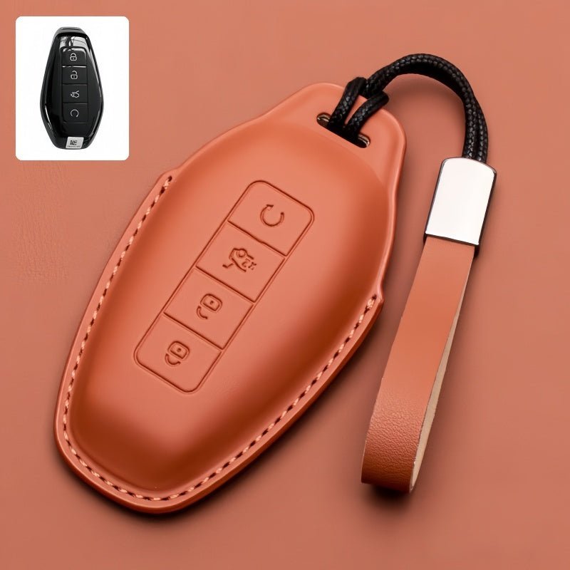 Full Wrap Leather Key Fob Case for Denza B5/B8 - NICE EVS