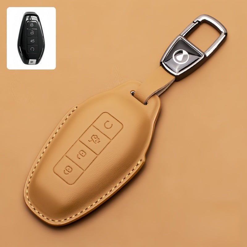 Full Wrap Leather Key Fob Case for Denza B5/B8 - NICE EVS