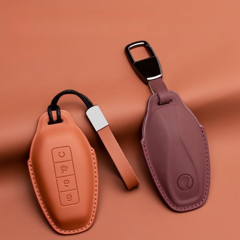 Full Wrap Leather Key Fob Case for Denza B5/B8 - NICE EVS