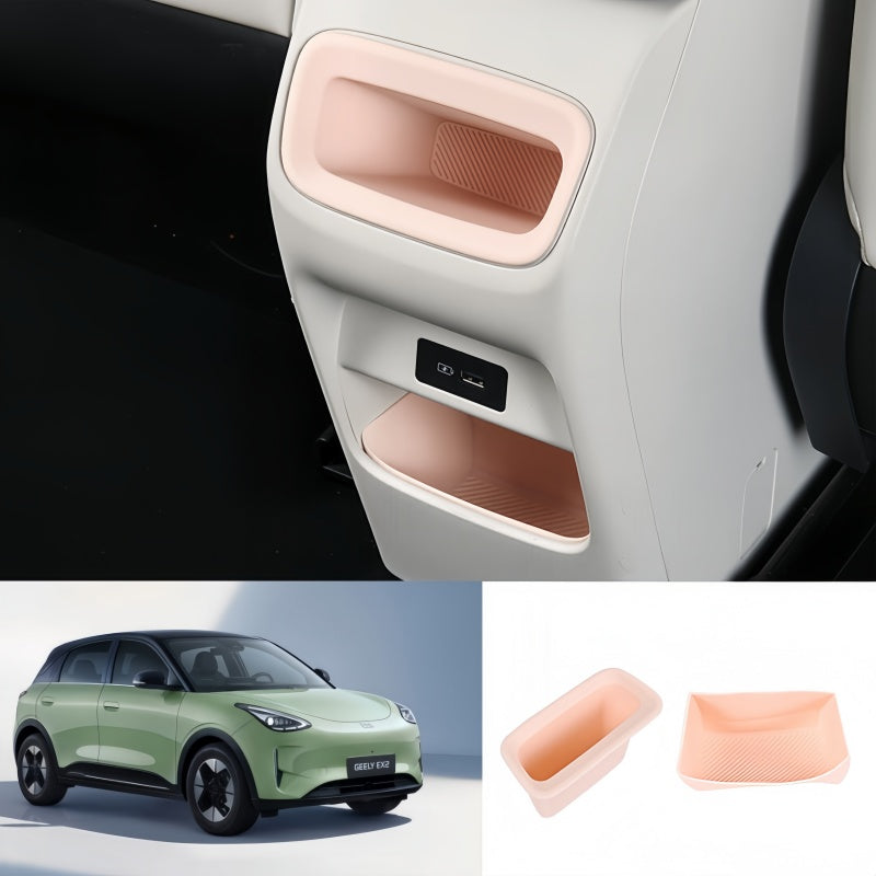 Center Console Rear Storage Silicone Mat for Geely E2/EX2