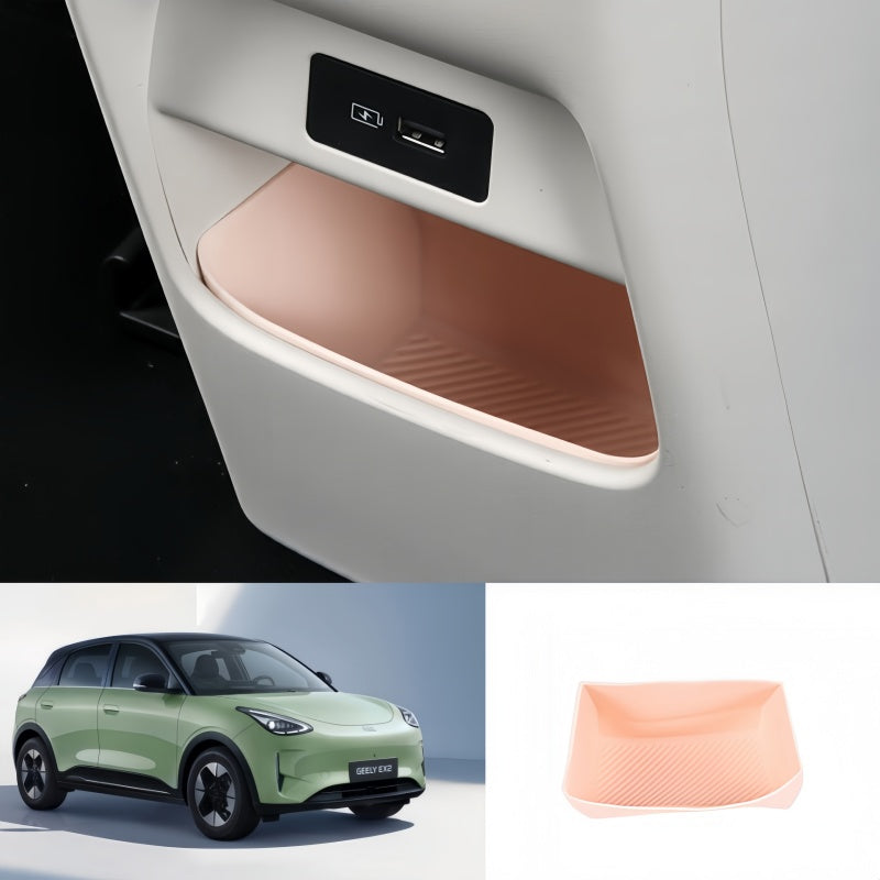 Center Console Rear Storage Silicone Mat for Geely E2/EX2