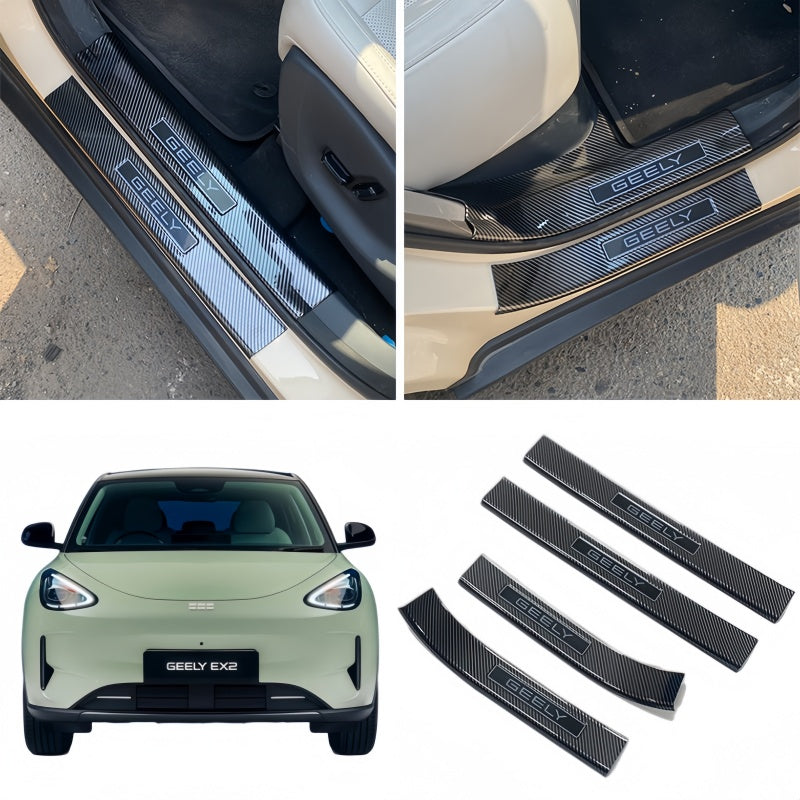 ABS Carbon Fiber Door Sill Protector for Geely E2 / EX2