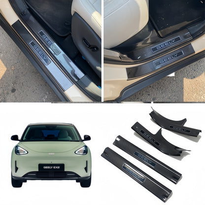 ABS Carbon Fiber Door Sill Protector for Geely E2 / EX2