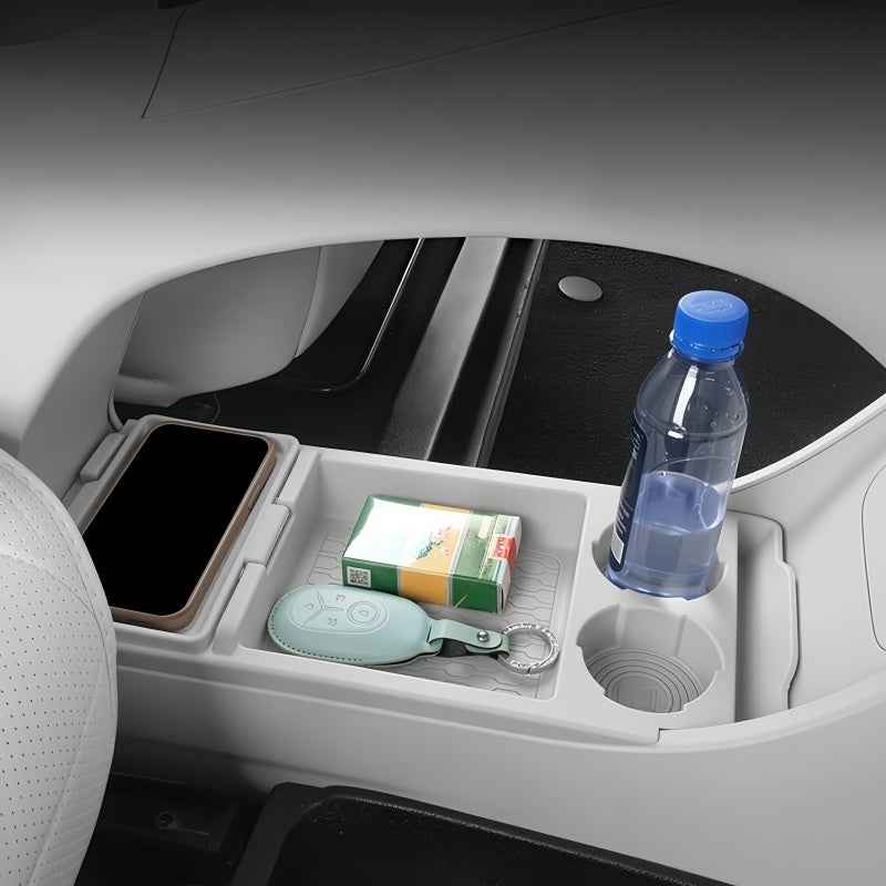 Dual-Layer Under Center Console TPE Tray for Geely E2/EX2