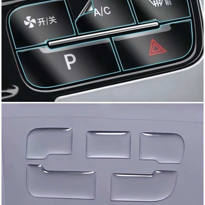 Clear Epoxy Button Protectors for Geely E2/EX2