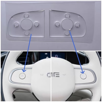 Clear Epoxy Button Protectors for Geely E2/EX2