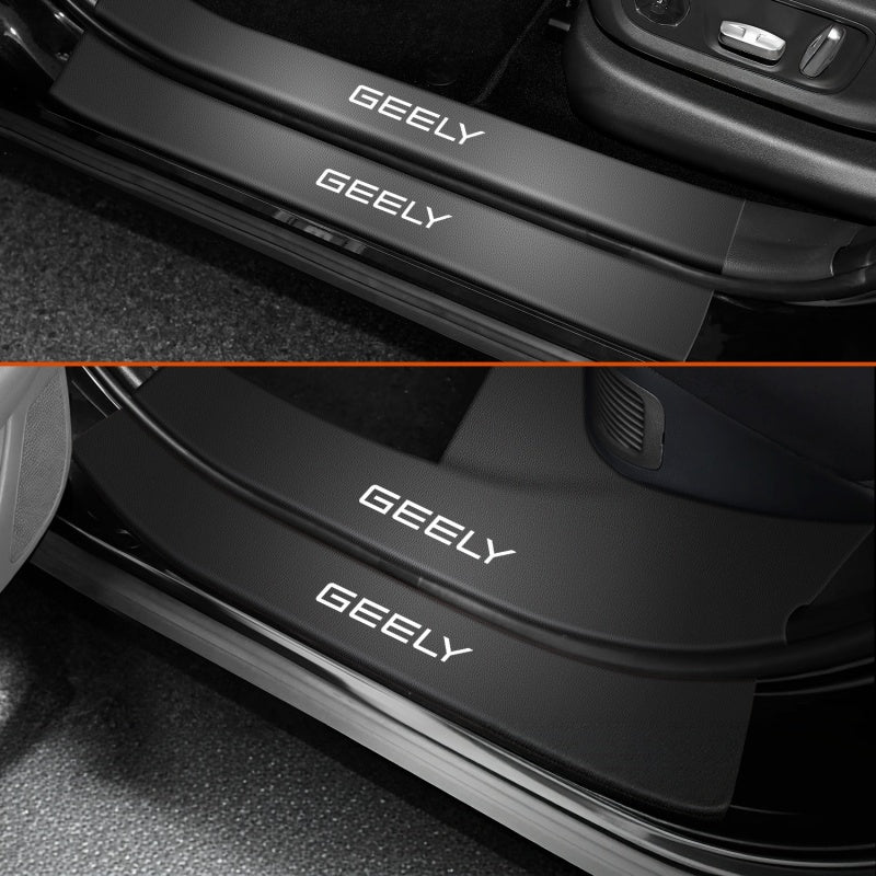 Nappa Leather Door Sill Protector for Geely E2 / EX2
