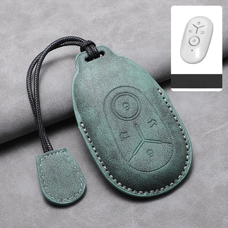 Premium Leather Key Fob Cover for Geely E2 / EX2
