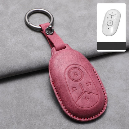 Premium Leather Key Fob Cover for Geely E2 / EX2