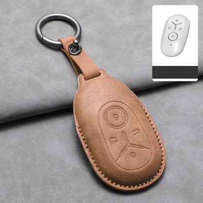 Premium Leather Key Fob Cover for Geely E2 / EX2