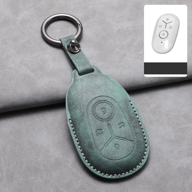 Premium Leather Key Fob Cover for Geely E2 / EX2
