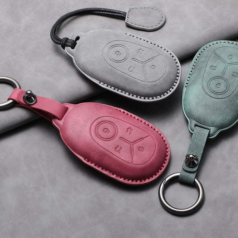 Premium Leather Key Fob Cover for Geely E2 / EX2