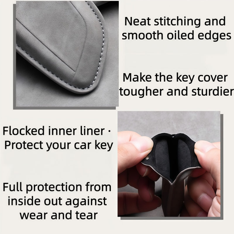 Premium Leather Key Fob Cover for Geely E2 / EX2