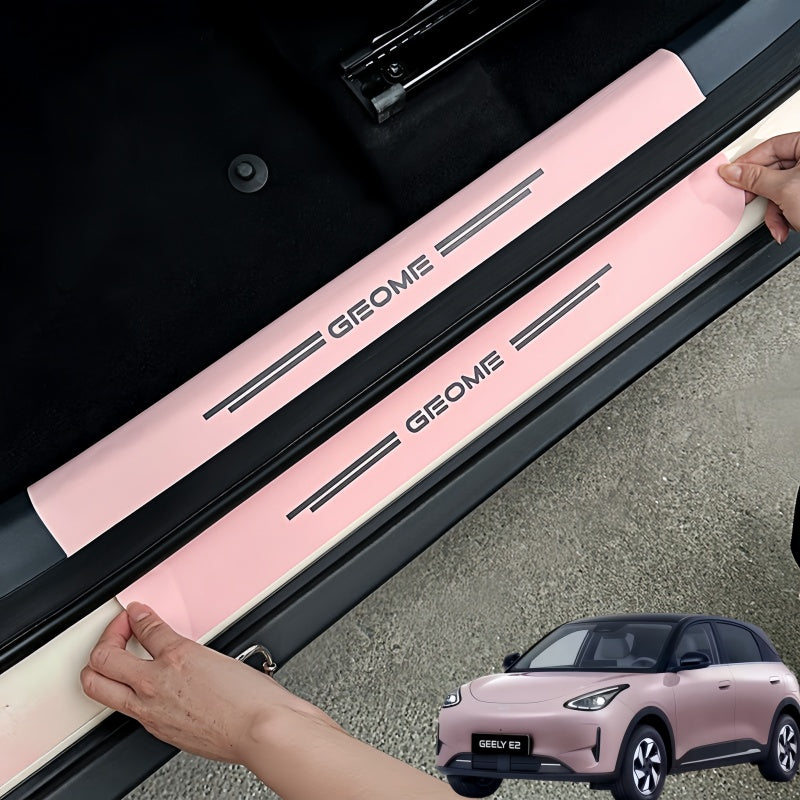 Nappa Leather Door Sill Protector for Geely E2 / EX2