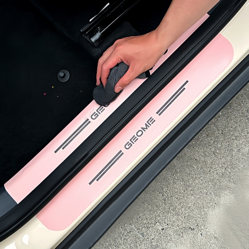 Nappa Leather Door Sill Protector for Geely E2 / EX2