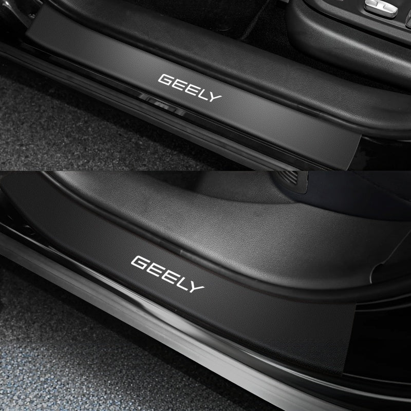 Nappa Leather Door Sill Protector for Geely E2 / EX2