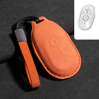 Alcantara Suede Key Fob Cover for Geely E2 / EX2