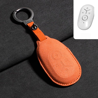 Alcantara Suede Key Fob Cover for Geely E2 / EX2