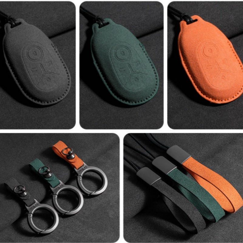 Alcantara Suede Key Fob Cover for Geely E2 / EX2
