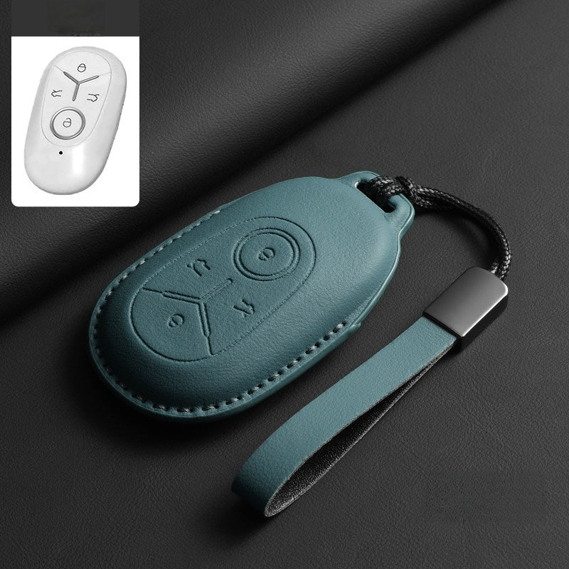 Top-Grain Leather Key Fob Case for Geely E2 / EX2