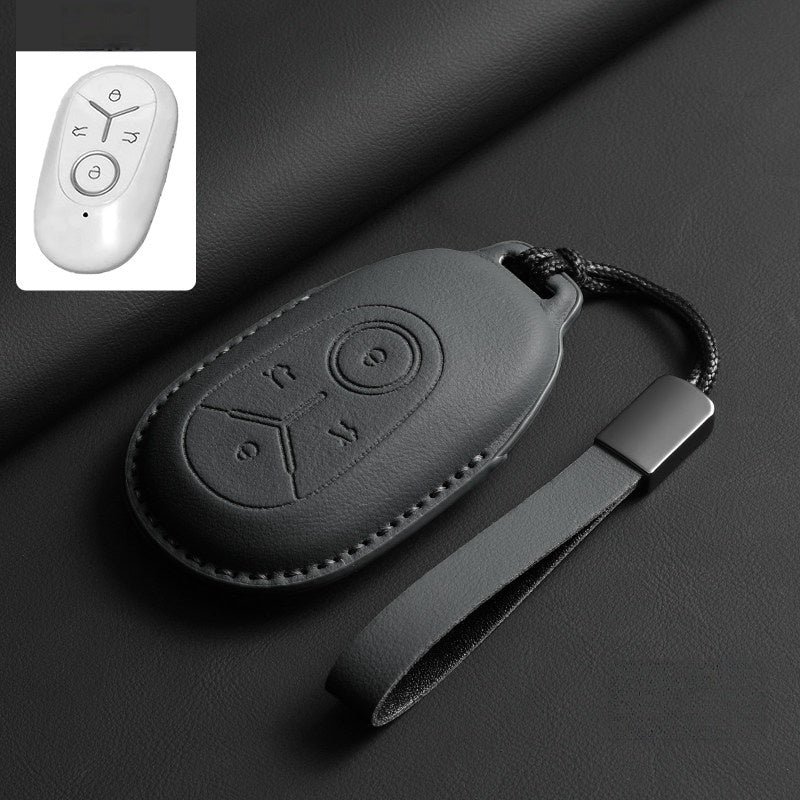 Top-Grain Leather Key Fob Case for Geely E2 / EX2