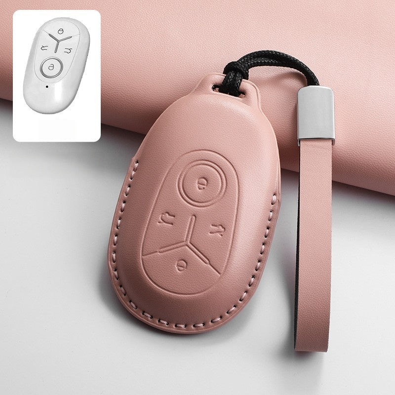 Top-Grain Leather Key Fob Case for Geely E2 / EX2