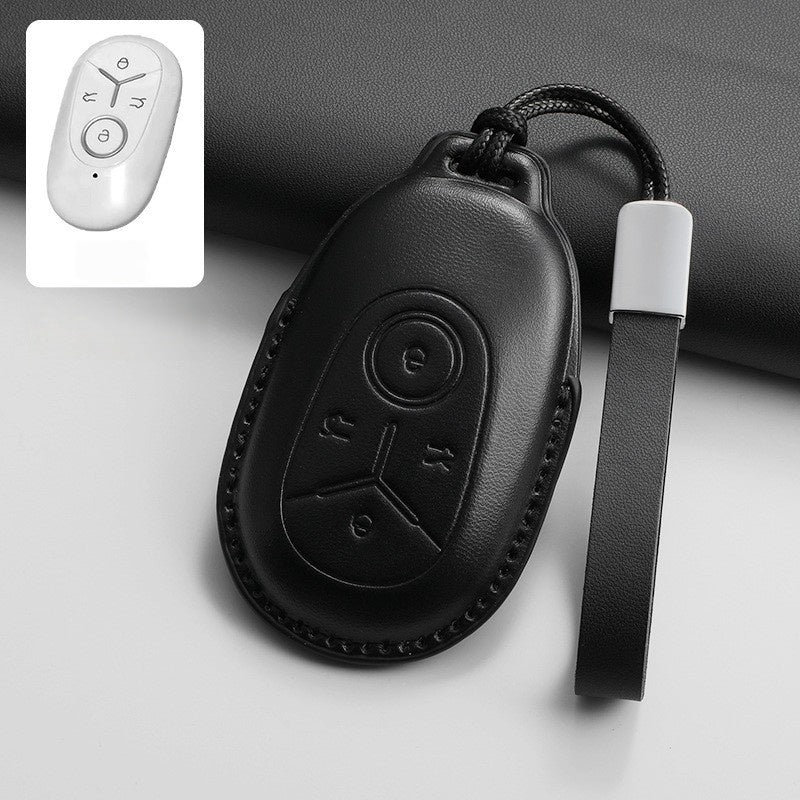 Top-Grain Leather Key Fob Case for Geely E2 / EX2