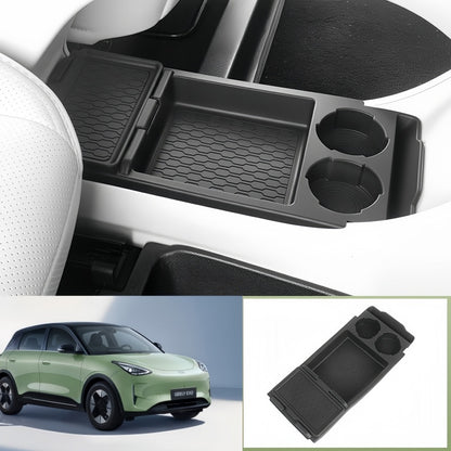 Dual-Layer Under Center Console TPE Tray for Geely E2/EX2